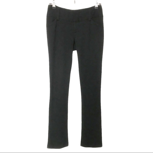 𝅺alice + OLIVIA BLACK MID-RISE STRETCHY STRAIGHT LEG PANTS - XS - Picture 1 of 9